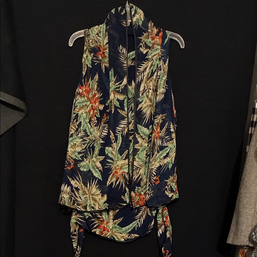 Tropical Print Vest